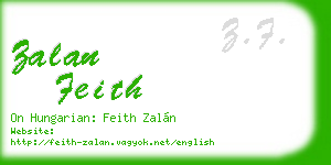 zalan feith business card